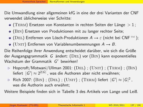 Handout - Institut fÃ¼r Theoretische Informatik - Technische ...