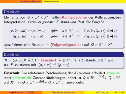 Handout - Institut fÃ¼r Theoretische Informatik - Technische ...