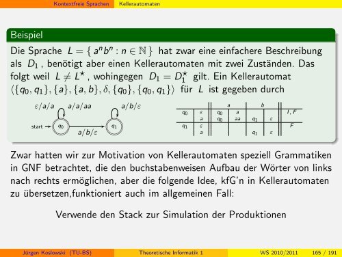 Handout - Institut fÃ¼r Theoretische Informatik - Technische ...