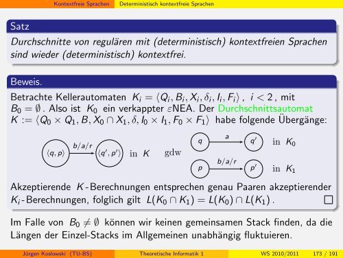 Handout - Institut fÃ¼r Theoretische Informatik - Technische ...