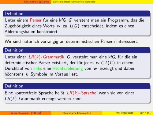 Handout - Institut fÃ¼r Theoretische Informatik - Technische ...