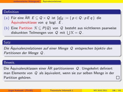 Handout - Institut fÃ¼r Theoretische Informatik - Technische ...