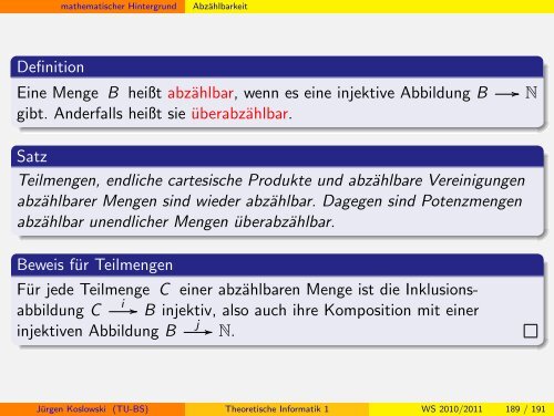 Handout - Institut fÃ¼r Theoretische Informatik - Technische ...