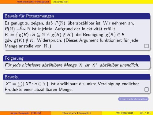 Handout - Institut fÃ¼r Theoretische Informatik - Technische ...