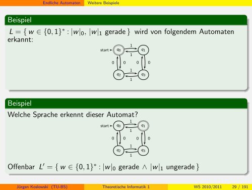 Handout - Institut fÃ¼r Theoretische Informatik - Technische ...