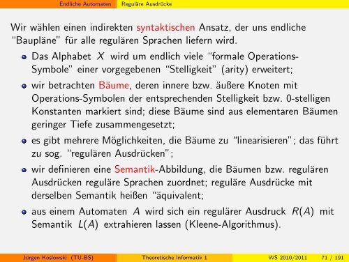 Handout - Institut fÃ¼r Theoretische Informatik - Technische ...