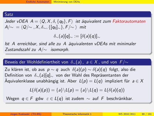 Handout - Institut fÃ¼r Theoretische Informatik - Technische ...