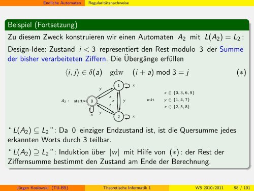 Handout - Institut fÃ¼r Theoretische Informatik - Technische ...