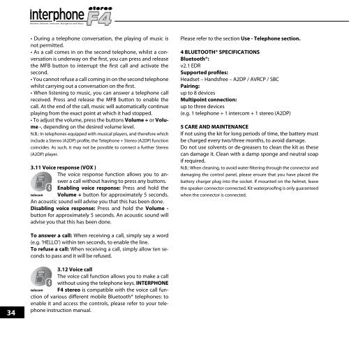 interphone f4 - JC Motors