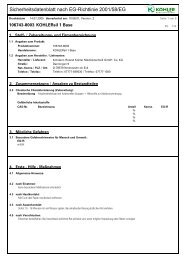 Sicherheitsdatenblatt Kohlersil 1 Base - Kohler Medizintechnik