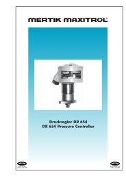 Druckregler DR 654 DR 654 Pressure Controller - Mertik Maxitrol ...