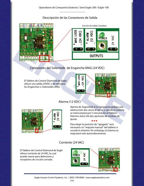 Manual de InstalaciÃ³n de la Compuerta Giratoria Serie Eagle-200 ...