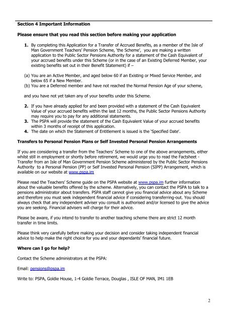 Transfer Out Request Form - Teachers - Pensions