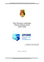 Plan Rozwoju Lokalnego Miasta Stalowa Wola 2004-2006