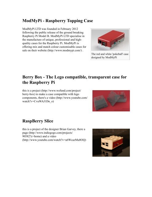 Raspberry Pi Community Project Raspberry