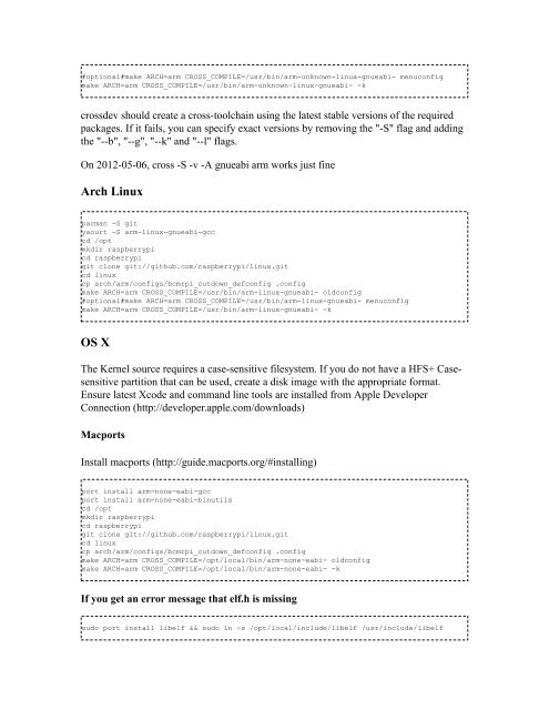 Contents - Raspberry PI Community Projects