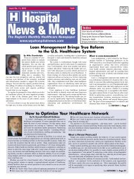 November 2010 - Western Pennsylvania Healthcare News