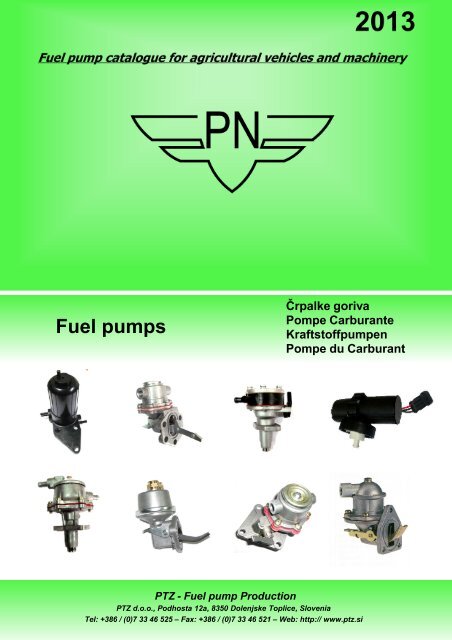 Katalog Ã„Â rpalk goriva za traktorje in delovne stroje 2013 - PTZ