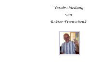 Verabschiedung von Rektor Eisenschenk