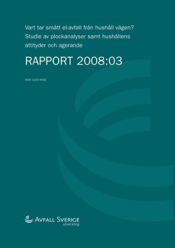 RAPPORT 2008:03 - Avfall Sverige