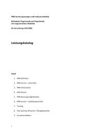 Leistungskatalog PRM Service