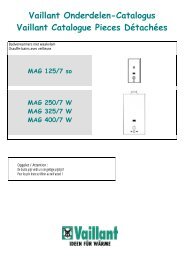 Vaillant Onderdelen-Catalogus Vaillant Catalogue Pieces DÃƒÂ©tachÃƒÂ©es