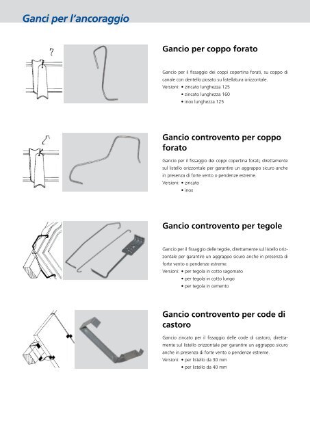 Ganci per l'ancoraggio di coppi e tegole - Crocispa.it