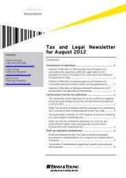 Tax and Legal Newsletter for August 2012 - Ernst & Young