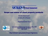 Scope and status of cloud properties products