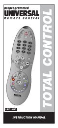 TOTAL CONTROL - Universal Remote Control Codes