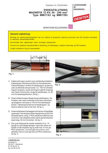 Endeafslutning for Magnefix 12 kV 50 - 240 mmÂ² type ... - DESITEK A/S