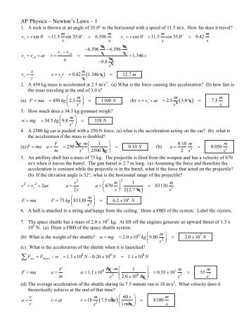 AP Physics â More Homework â 2