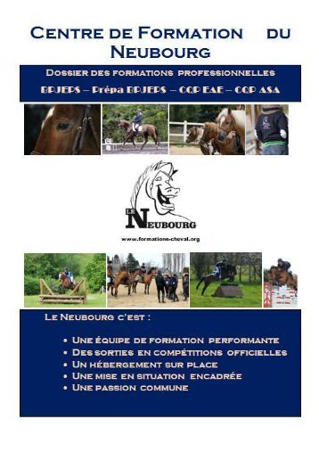 Catalogue des formations - Club hippique de Neubourg