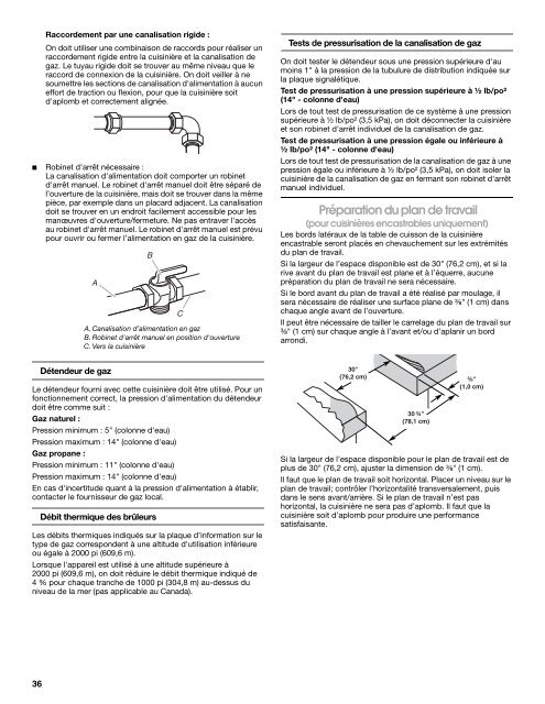 INSTALLATION INSTRUCTIONS 30" (76.2 CM) GAS ... - Jenn-Air