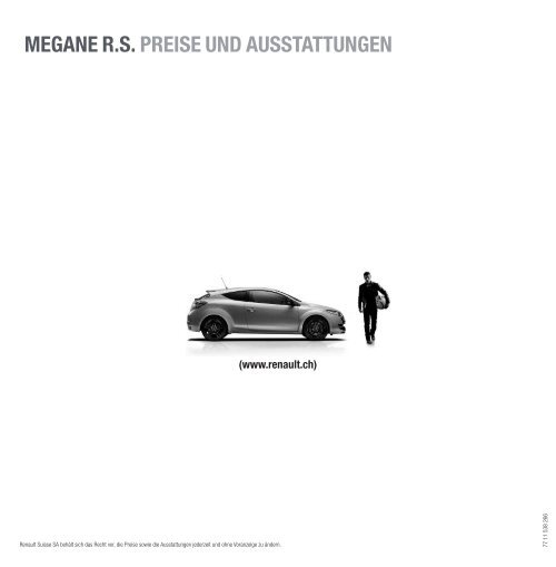 MEGANE R.S. PREISE UND AUSSTATTUNGEN - Renault.ch