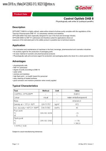 Castrol Optileb DAB 8