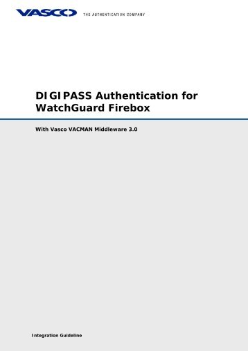 DIGIPASS Authentication for WatchGuard Firebox - Kinetic Solutions