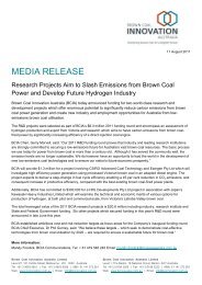 2011 $1.6M R&D Project Funding - Brown Coal Innovation Australia