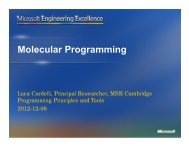 Molecular Programming - Luca Cardelli