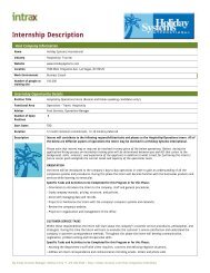 Internship Description - Intrax