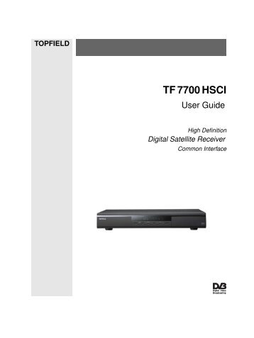 TF 7700 HSCI - topfield.co.kr