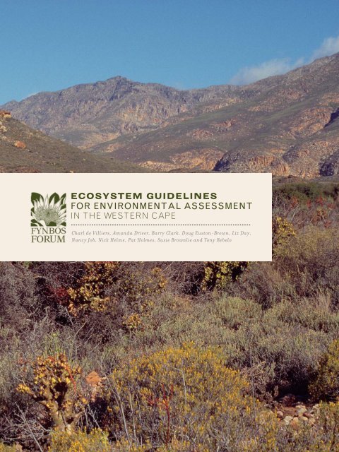 Ecosystem Guidelines for Environmental Assessment