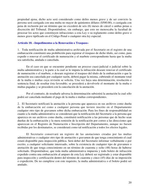 (P. del S. 1215), Ley 430, 2000 (Conferencia) Ley de ... - La Regata