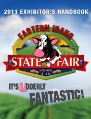 2011 ExhIbItor HanDbook - Eastern Idaho State Fair