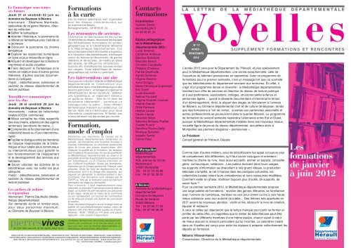 "Voyelles Formations" NÂ°17 Hiver - Printemps 2012 - pierresvives ...