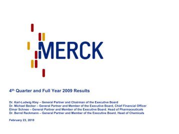 PowerPoint 2000 Presentation - Merck KGaA