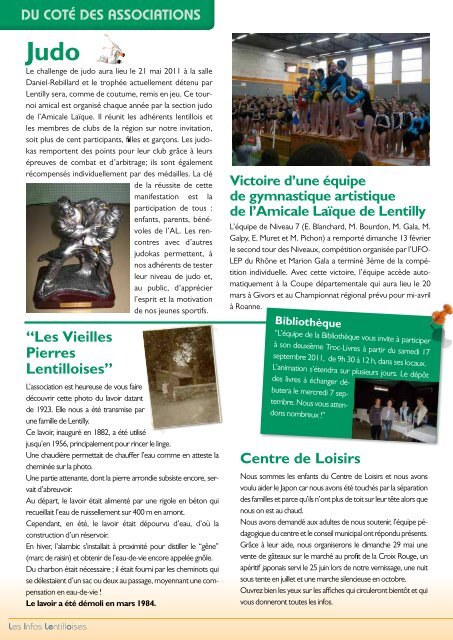 Les Infos Lentilloises n°18 - Lentilly