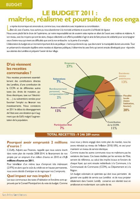 Les Infos Lentilloises n°18 - Lentilly