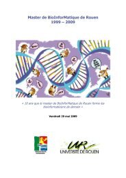 Programme - Master professionnel de bioinformatique EGOIST ...