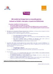 CP nouvelle gamme M6 mobile - Groupe M6